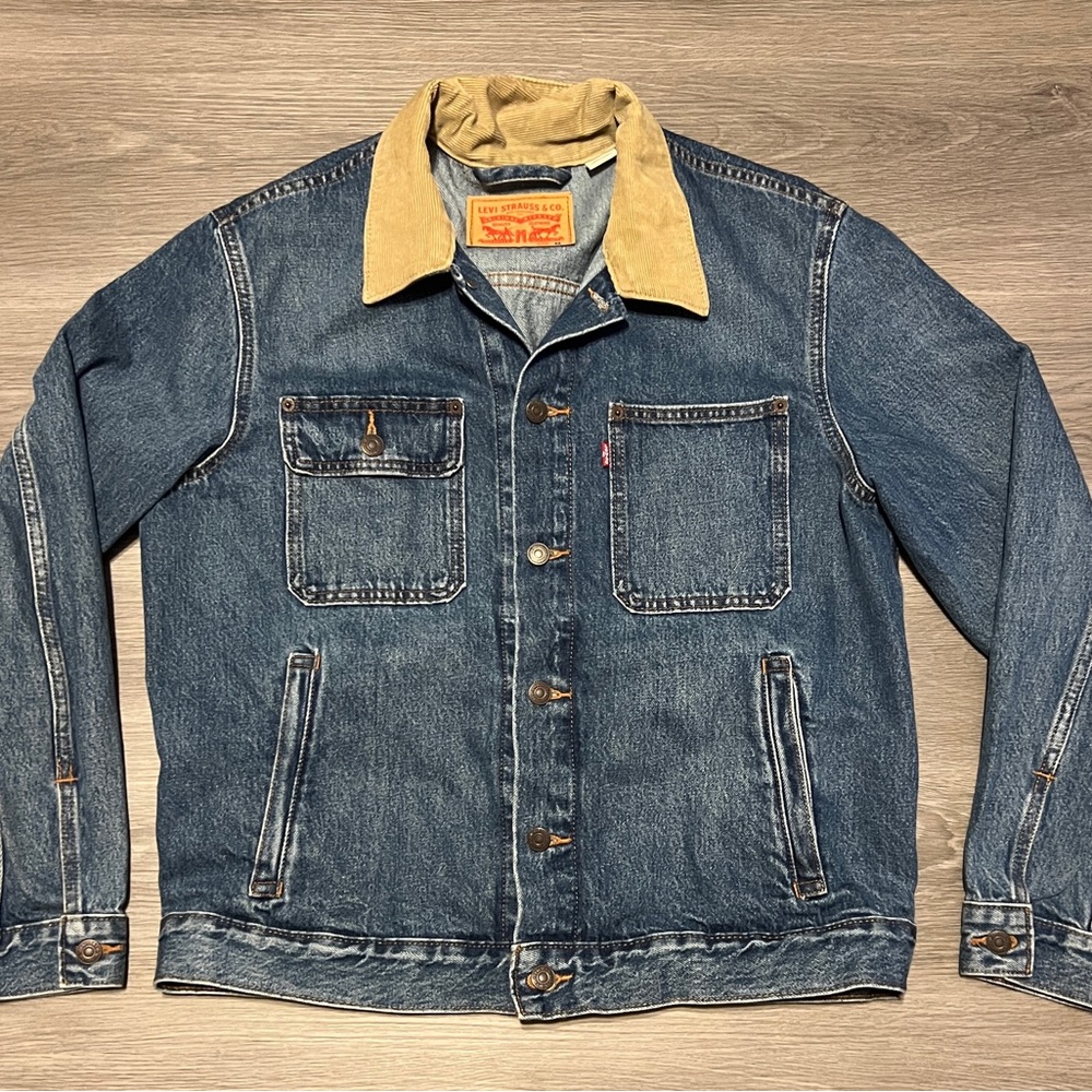 Levi's Lightweight Blue and Tan Shirt Jacket